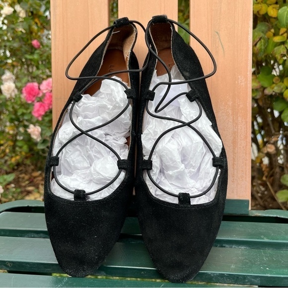 Lucky Brand Aviee Lace Up Ballet Flats - Picture 1 of 10